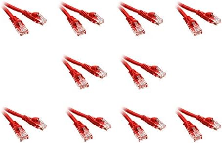 Cat6 6 İnç Snagless / Kalıplı Önyükleme Ethernet Yama Kablosu, 3'lü Paket, Kırmızı (CNE57979)