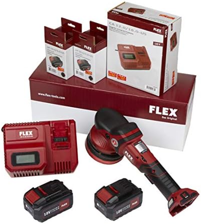 Temiz Garaj Flex XCE 8 125 18.0-EC / 5.0 / Akülü Zorla Döndürme Parlatıcı Kiti / 2 Pil