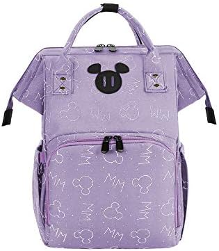 OMGA moda Mumya mickey bebek bezi çantası naylon şık Nappy çantalar bebek çantası için USB çok Fonksiyonlu 