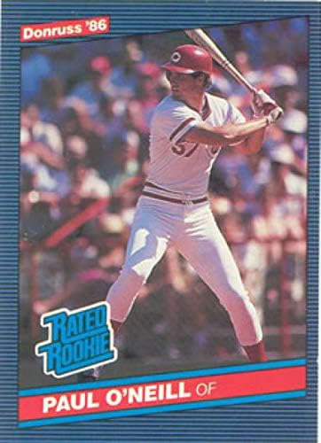 1986 Donruss 37 Paul O'Neill RC Çaylak Kartı Cincinnati Reds Resmi MLB Beyzbol Ticaret Kartı Ham (ESKİ MT veya Daha iyi)