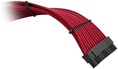 CableMod C-Serisi Corsair RM Siyah Etiket/RMı/RMX için ModFlex Kollu Klasik Kablo Kiti (Kırmızı)