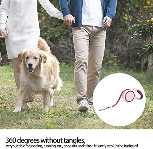 Atyhao Geri Çekilebilir Köpek Tasma, Pet Yürüyüş Tasma 360 Derece-Ücretsiz Geri Çekilebilir Hızlı Kilit ile Kaymaz Kolu için