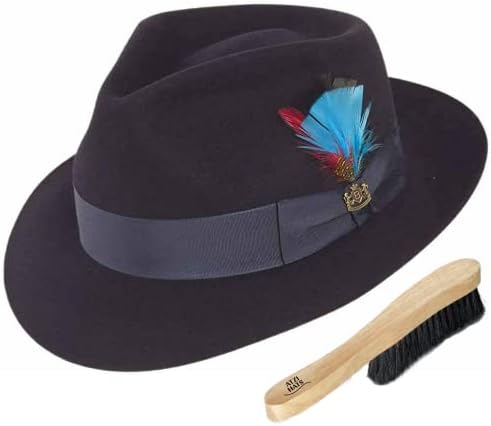 Atzı Şapka Fedora Şapka Fırça pamuk tiftiği temizleyici için Keçe Şapka Batı ve Kovboy Şapkaları, Takım Elbise için Giysi Fırça