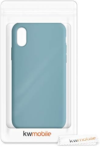 kwmobile TPU Silikon Kılıf Apple iPhone X ile Uyumlu - Yumuşak Kaplamalı İnce Telefon Kılıfı-Taş Mavisi