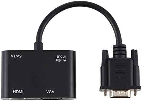 DDTAO 2 in 1 VGA HDMI + VGA 15 Pin HDTV Adaptörü Dönüştürücü ile Ses