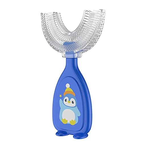 ınterjunzhan Çocuklar Diş Fırçası PP Kolu 360 Derece Temizleme Taşınabilir Bebek U Şekli Diş Fırçası Sakız Bakımı için Bebek