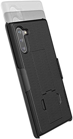 Kılıflı Galaxy Note 10 Plus Kemer Klipsi Kılıfı (2019 DuraClip) Kılıflı Ultra İnce Kapak, Mat Siyah (Samsung Note 10+)