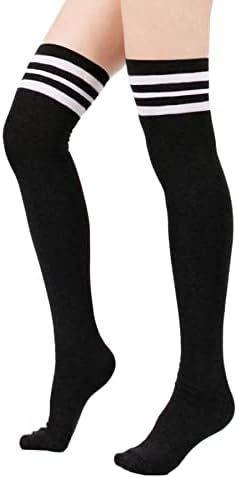 Zando Kadınlar Diz Üzerinde Uyluk Yüksek Çorap Artı Boyutu Tüp Bacak ısıtıcıları Stocking Pamuk Cosplay Uzun Katı Tayt Çorap