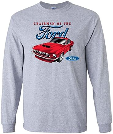 Ford başkanı Uzun Kollu T-Shirt Mustang Amerikan Klasik Kas Araba Tee
