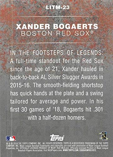2018 Topps Güncellemesi ve Önemli Noktalar Beyzbol Serisi Efsaneleri Yapımında LİTM-23 Xander Bogaerts Boston Red Sox Resmi