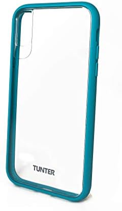 TPE için Tunter Cep Telefonu Kılıfı, PC iPhone Xs Max - Gök Mavisi Desenli Kristal Berraklığında