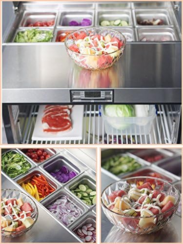 Sandviç Hazırlık Masası Buzdolabı, ATOSA MSF8305 1 Kapılı Paslanmaz Çelik Salata Hazırlık Masası-Restoran Mutfağı için Refigeratör