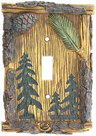 Çam Ağacı Temalı Dekoratif Plaka Kapağı (Çift Anahtar)