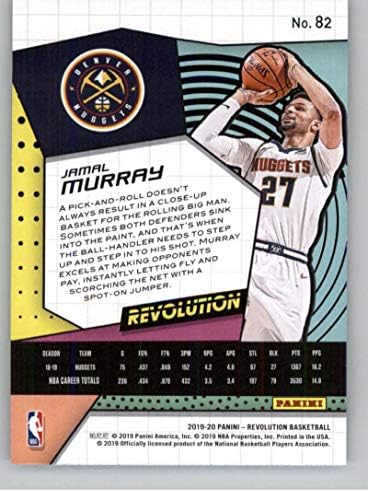 2019-20 Devrim Basketbol 82 Jamal Murray Denver Nuggets Panini Amerika'dan Resmi NBA Ticaret Kartı