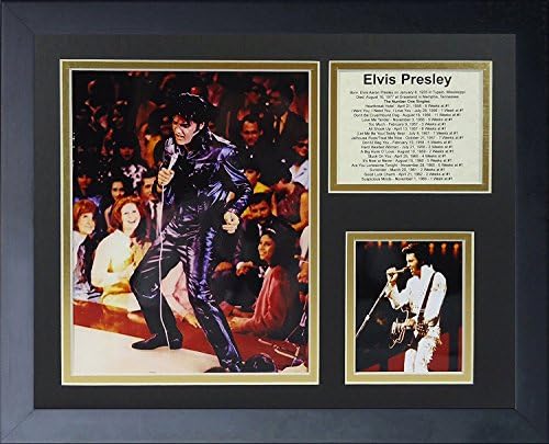 Efsaneler Asla Ölmez Elvis Presley Konserde Çerçeveli Fotoğraf Kolajı, 11x14 İnç