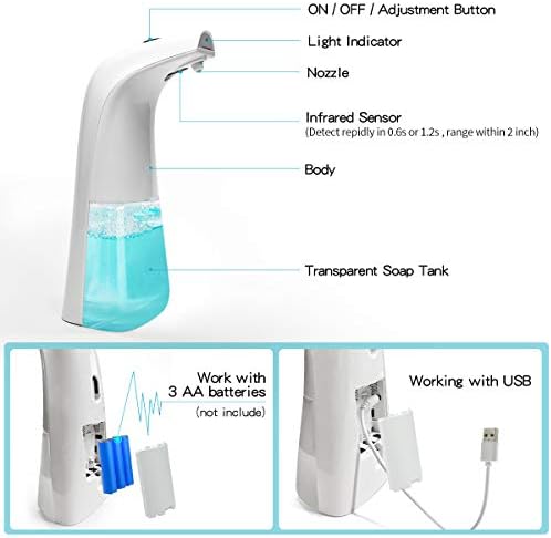 Otomatik Sabunluk Fotoselli köpük Dispenseri Otomatik Köpük Sabun El Dezenfektanı Dispenseri Tezgah Üstü Duvara Monte Banyo
