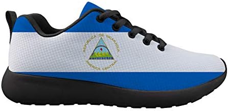 Owaheson Nikaragua Bayrağı Unisex Yetişkin Yastıklama Koşu Ayakkabı Atletik Yürüyüş Tenis Ayakkabıları Moda Sneakers