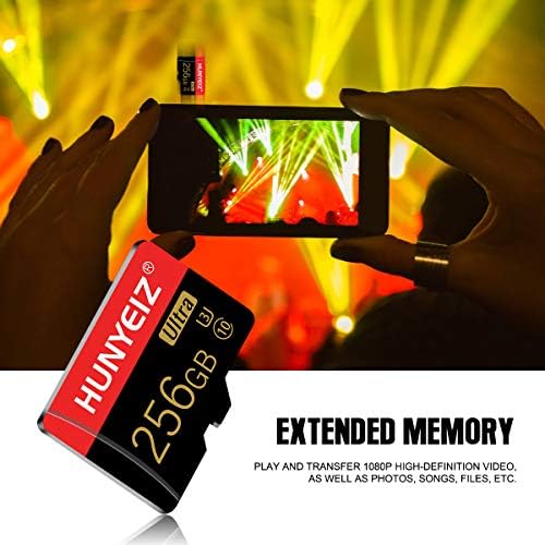 256 GB Micro SD Kart Ultra microSDXC Hafıza Kartı ile Adaptörü ile kadar 80 MB/ S, FHD