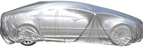 TopSoon Evrensel Şerit Plastik araba kılıfı Elastik Bant ile Su Geçirmez PE Tek Kullanımlık araba kılıfı SUV Kapak Ekstra Büyük