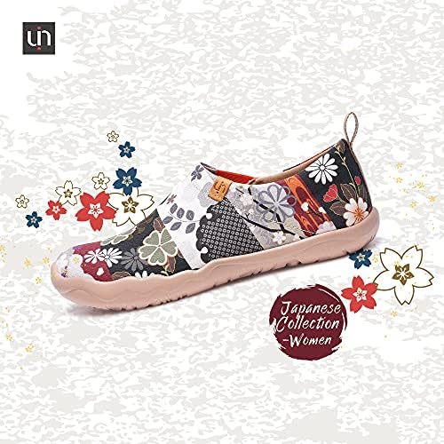 UIN kadın moda çiçek sanat spor ayakkabı tuval Slip-On bayanlar seyahat ayakkabı boyalı