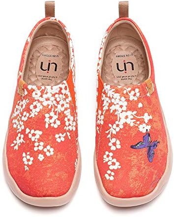 UIN kadın moda çiçek sanat spor ayakkabı tuval Slip-On bayanlar seyahat ayakkabı boyalı