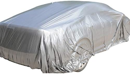 TopSoon Gümüş Plastik araba kılıfı Elastik Bant ile Hafif Tek Kullanımlık araba kılıfı Evrensel Otomatik Kapak