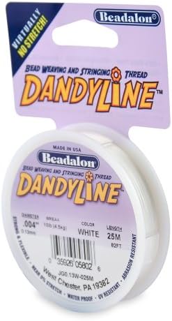 Beadalon DandyLine 0,13 mm (0,005) Beyaz , 25 Metre (82 ft)