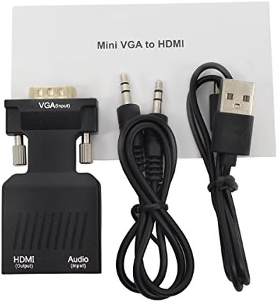 VGA HDMI Dönüştürücü 1080 P VGA HDMI Adaptörü ile Video 1080 P PC Laptop için HDTV Projektör ile Ses Kablosu ve USB Kablosu
