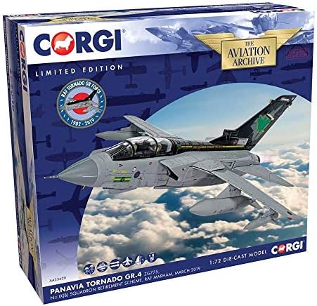 Corgi Döküm Panavia Tornado GR.4 ZG775 Hayır.IX Emeklilik Planı 1: 72 Askeri Uçak Teşhir Modeli AA33620