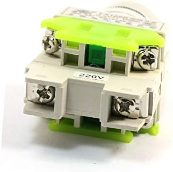 X-DREE 660 V 10A 3 P Seçici yeşil ışık Kendinden kilitleme DPST döner anahtar(Selettore rotativo DPST autobloccante a Luc-e