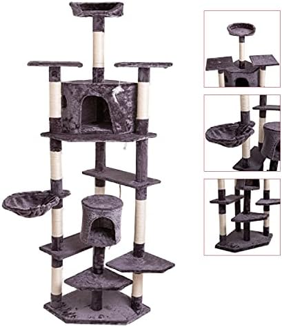 Bzoory Katı Sevimli Swordsma Halat Kabarık Kedi Tırmanıyor Ağacı Kedi Kulesi, Kedi Mobilya Faaliyetleri, Kediler için Kullanılan