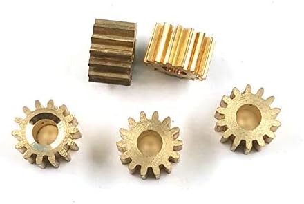 LUANYUN-GG 141.5 A 0.25 M 5 pcs Metal Dişliler 14 Diş OD 4mm Delik 1.5 mm Sıkı Uydurma için İyi Mekanik Küçük Modülü Bakır