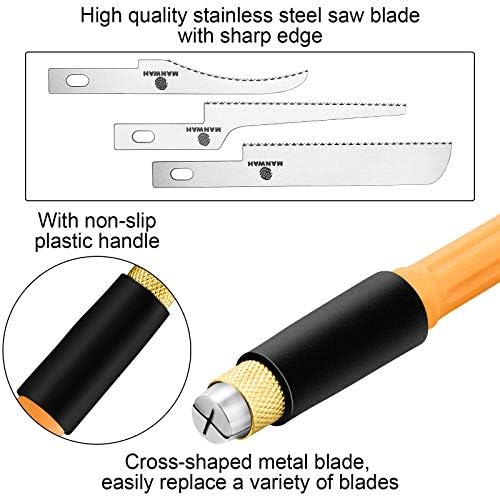 Mini El Testere Modeli Zanaat Araçları Modelleme Bıçak Hobi DIY Jilet Testere Demir Testeresi Aracı Kiti ile 9 Parça Zanaat