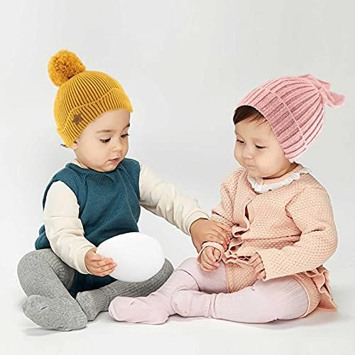 XİAOHAWANG Erkek Bebek Kış Bere Şapka Yenidoğan Yürümeye Başlayan Kızlar için Kafatası Kap Bebek Sıcak Şapka ile Pom Pom