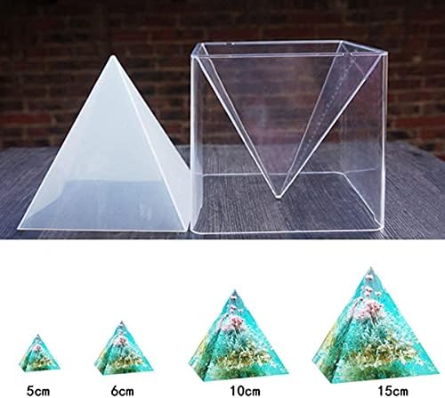 Mayitr 1 adet Süper Piramit Silikon Kalıp Reçine Zanaat Takı Kristal Kalıp + Plastik Çerçeve