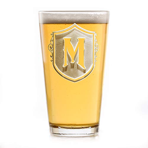 Kazınmış Kalkan Monogramlanmış Bira Bardağı Pub Gözlükleri - (6'lı Set)