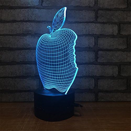 Güzel Apple 3D ILLusion kablosuz bluetooth hoparlör Gece Lambası Çarpıcı Görsel Renk Değiştirme Optik Masa Masa Lambası Yatak