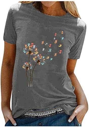 Kadınlar için T Shirt Artı Boyutu Dijital Baskı Gömlek Üst kısa kollu T-Shirt Yuvarlak Boyun Sevimli Grafik Tee Bluz