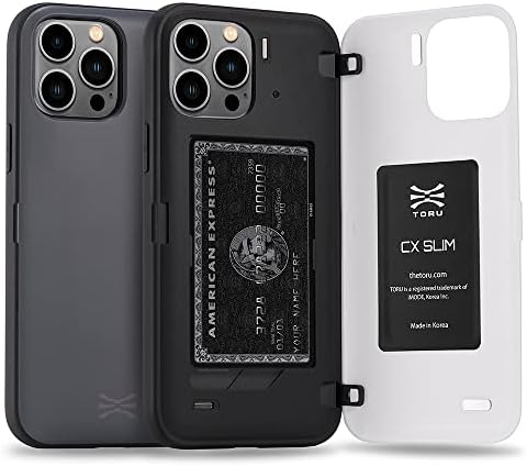 TORU CX Slim, iPhone 13 Pro Max Cüzdan Kılıfıyla Uyumlu - Koruyucu Çift Katmanlı Şok Emici Tampon Kabuk ve Gizli Kart Tutuculu