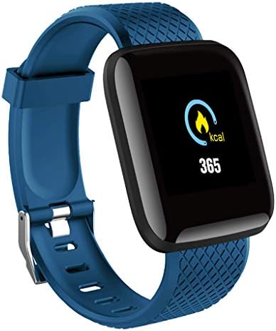 İOS Android 116plus Dokunmatik Ekran için Prettyia Akıllı Saat Spor Bilezik Bileklik-Mavi