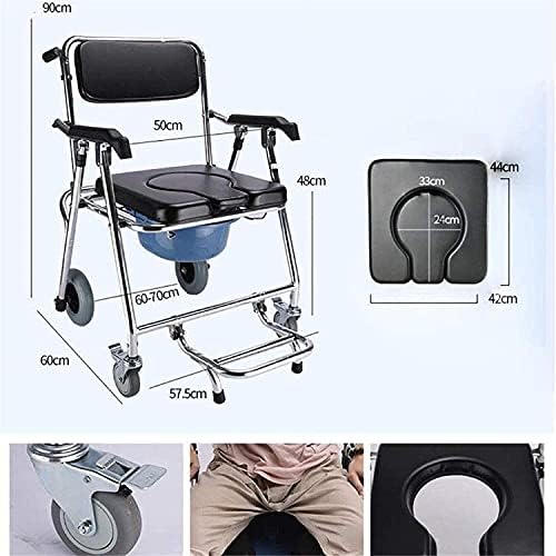 LXDZXY Tabureler, duş oturağı duş taburesi duş sandalyesi Tekerlekli Sandalyeler Engelli ve Yaşlılar için Tekerlekli duş sandalyesi