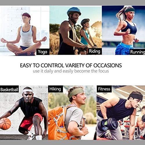 Renkli Çizgili Bantlar Kadınlar ve Erkekler için Spor Bandı Nem Esneklik Egzersiz Ter Bantlari Koşu için, Çapraz Eğitim