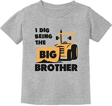 Big Brother Hediye için Traktör Loving Boys Kardeşler Yürüyor Bebek Çocuk T-Shirt