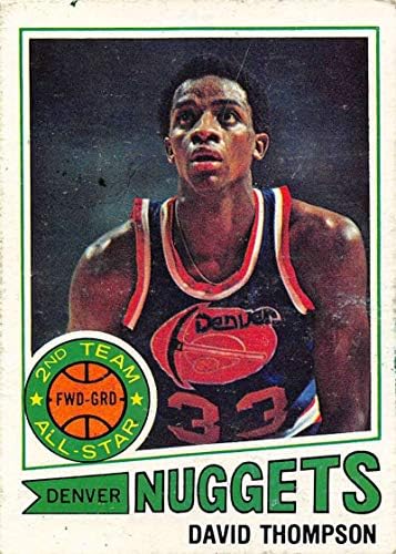 1977-78 Topps Basketbol SETİ BREAK ONE 60 David Thompson Denver Nuggets Topps Şirketinden Resmi NBA Ticaret Kartı
